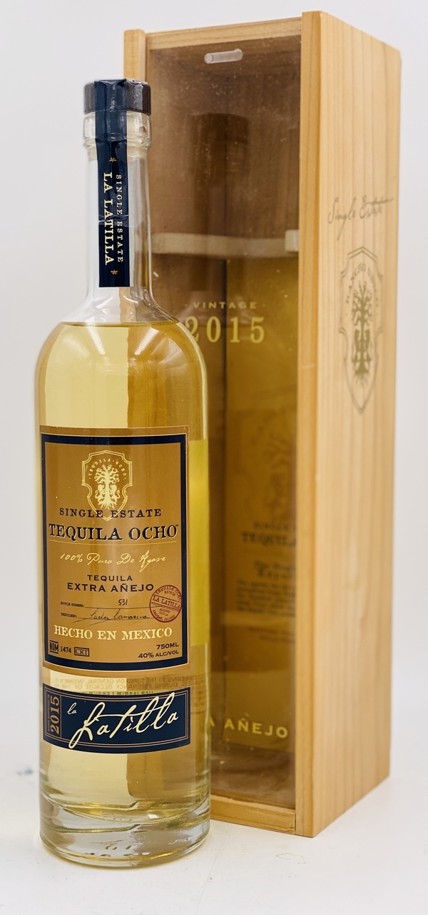 Single Estate Tequila Ocho Extra Anejo Vintage 2015 La Latilla 700ml