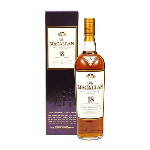 The Macallan 18yo Sherry Oak 1997 Single Malt Whisky 700ml