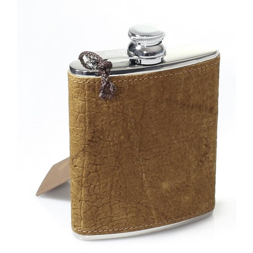 Max Capdebarthes Flask 6oz (Ostrich Skin) - Gift Boxed