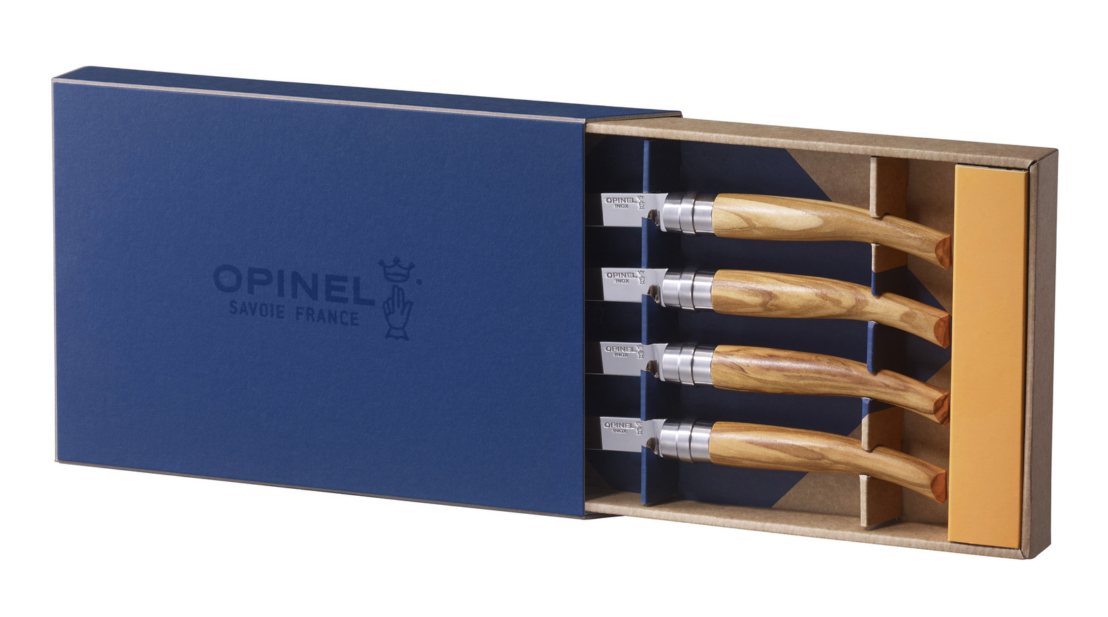 Opinel Steak Knives set of 4 3 different types Gift Boxed eBay