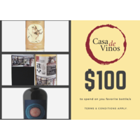 $100 Casa De Vinos Gift Voucher